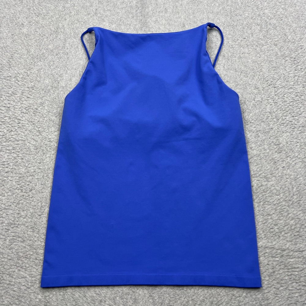Intimately Free People Round Two Cami Women M/L Blue High Neck Seamless Tank Top